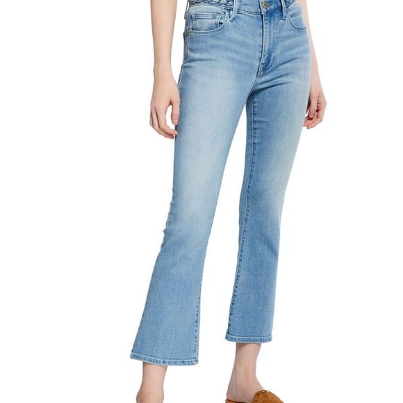 Frame Denim Denim - Frame Braided Le Crop Mini Boot Jeans EUC Size 27 Small S